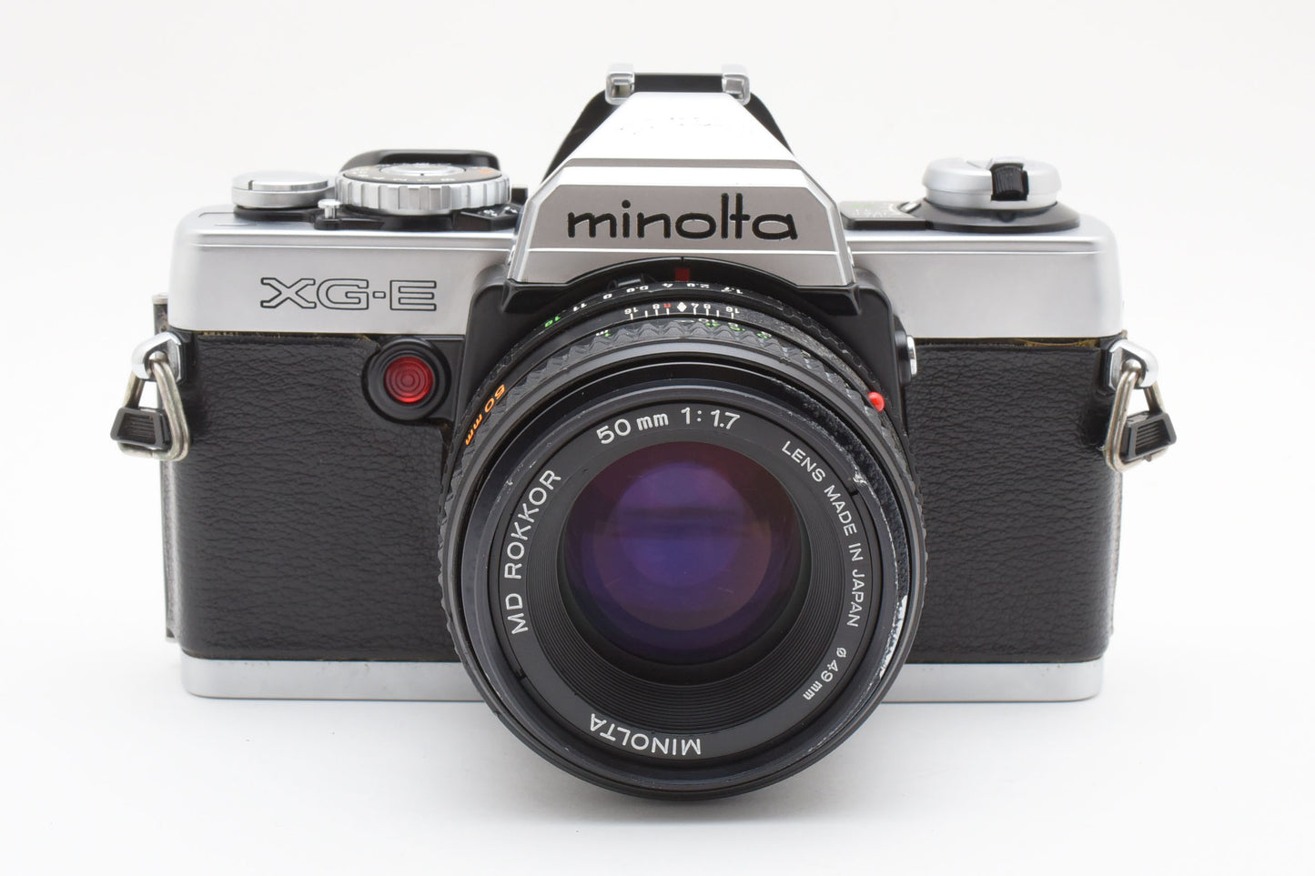 Minolta XG-E 35mm Film Camera MC Rokkor PF 50mm F/1.7 Lens From JAPAN