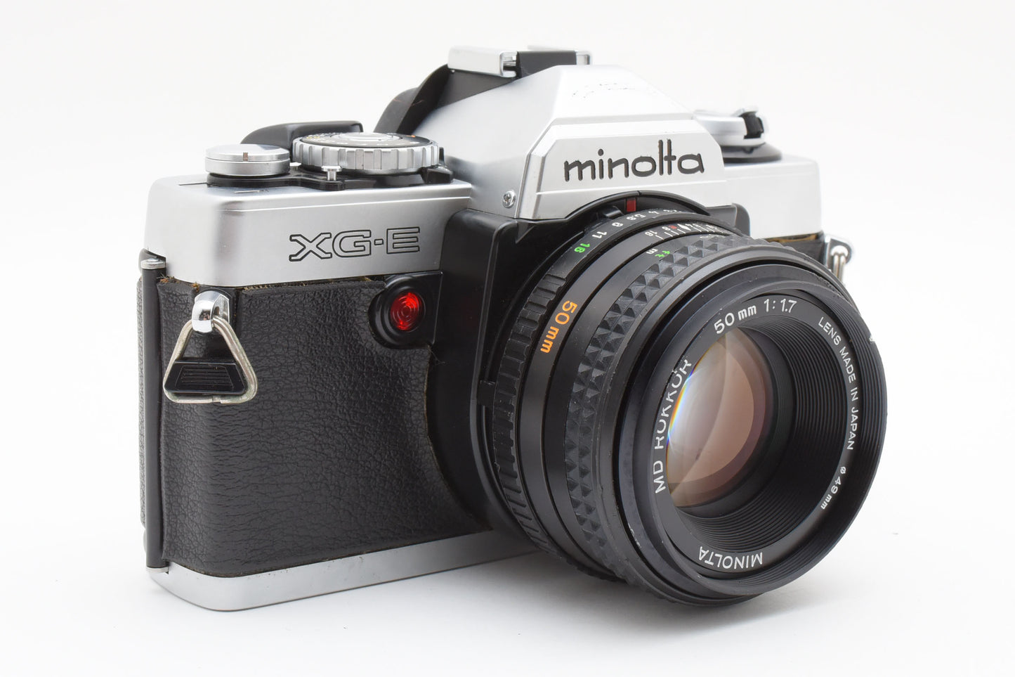 Minolta XG-E 35mm Film Camera MC Rokkor PF 50mm F/1.7 Lens From JAPAN