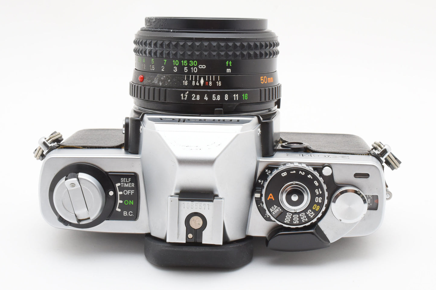 Minolta XG-E 35mm Film Camera MC Rokkor PF 50mm F/1.7 Lens From JAPAN