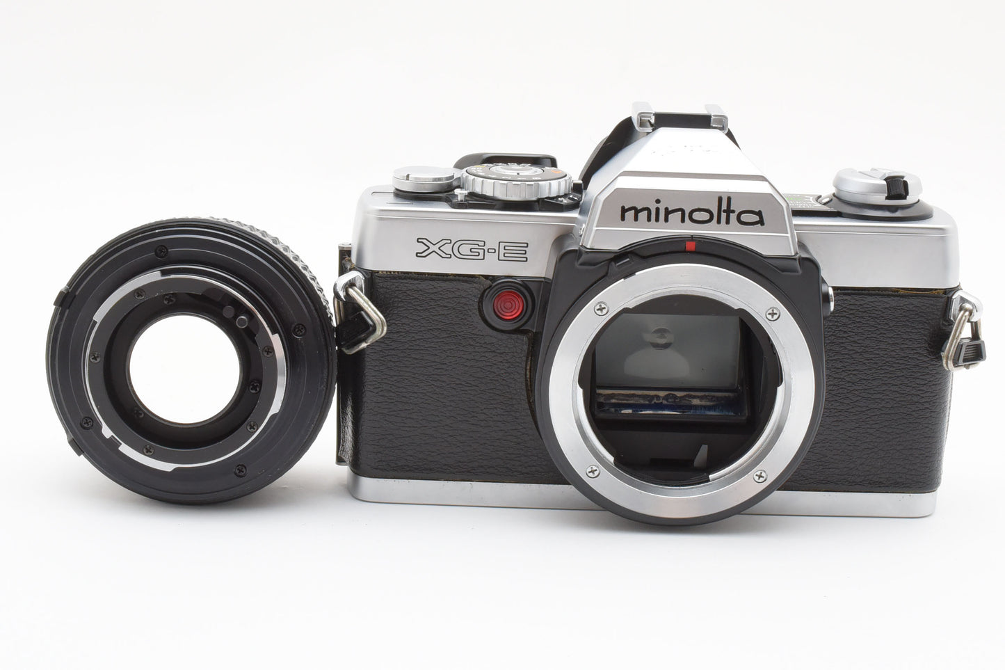 Minolta XG-E 35mm Film Camera MC Rokkor PF 50mm F/1.7 Lens From JAPAN