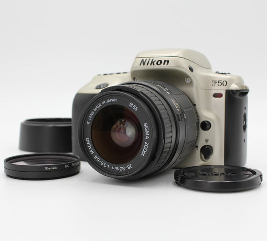Nikon F50 SLR Camera Sigma Zoom 28-80mm F3.5-5.6 D Macro Lens from JAPAN【Exc+5】