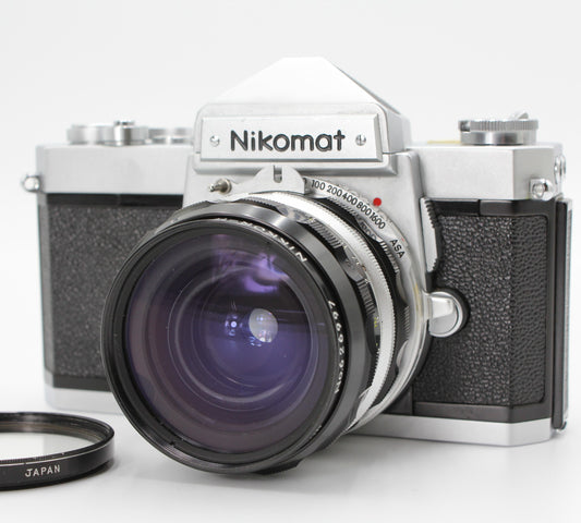 Nikon Nikomat FT 35mm Film Camera Nikkor H 28mm f/3.5 Non Ai Japan【Very good】