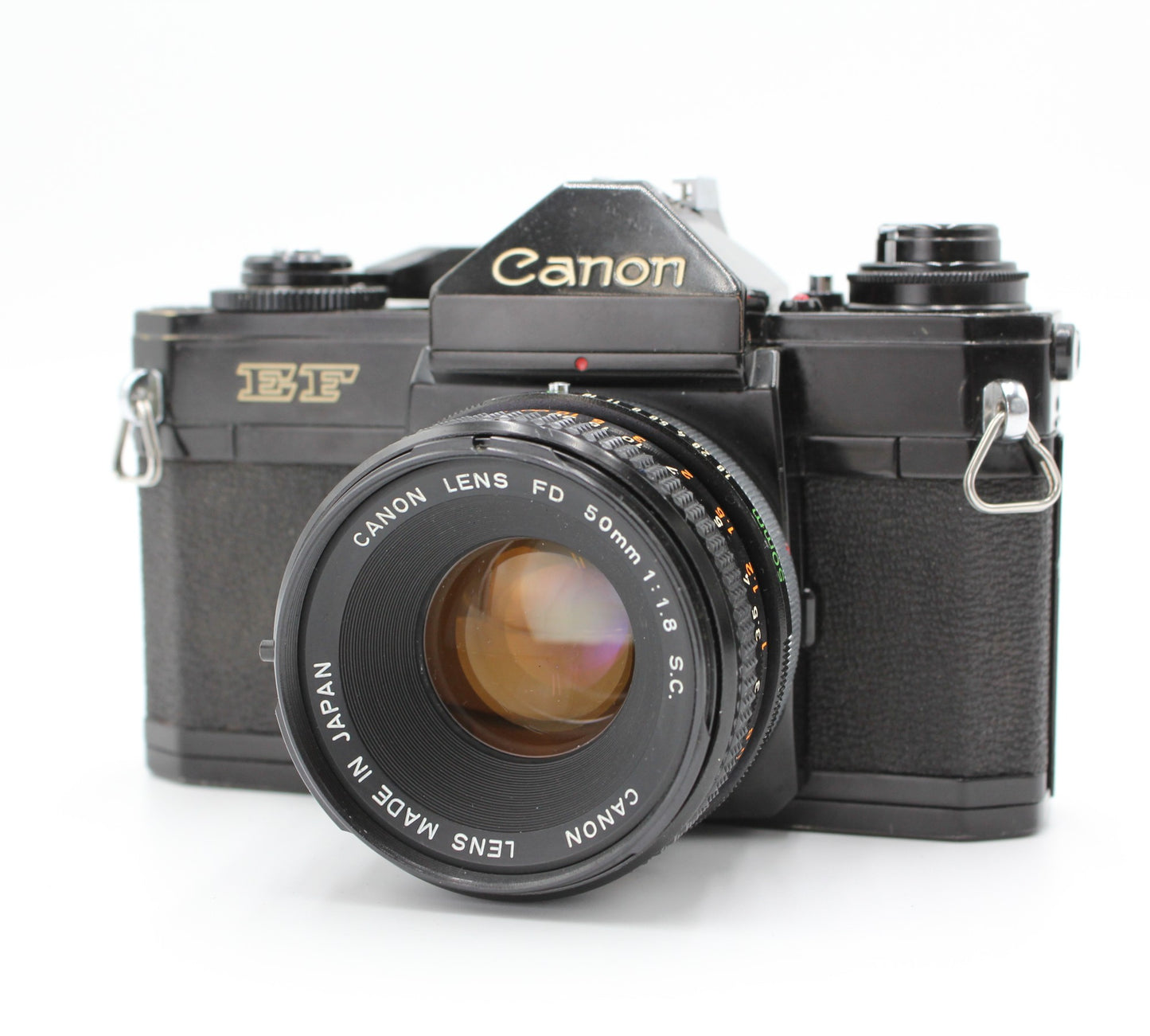Canon EF Black 35mm SLR Film Camera FD 50mm F1.8 S.C. Lens from Japan【Exc+4】