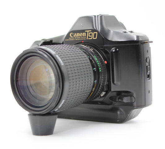 Canon T90 35mm SLR Film Camera Body Black New FD 35-105mm f/3.5-4.5 Lens【Exc+4】
