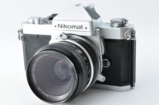Nikon Nikomat FT2 SLR Film Camera Silver Non Ai Nikkor 50mm f/2 JAPAN【Exc3+】