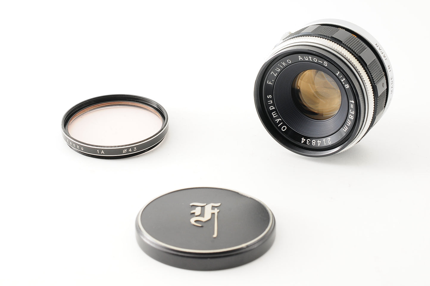OLYMPUS F.Zuiko Auto-S 38mm f/1.8 MF Lens for Pen F Mount from JAPAN 【Exc+3】