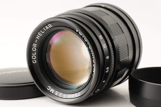 Voigtlander Color Heliar 75mm f/2.5 MC Black L39 LTM Leica Lens JAPAN【Excellent】