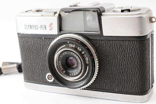 OLYMPUS PEN S Half Frame Film Camera 28mm  f/3.5 Lens from Japan【Very Good】