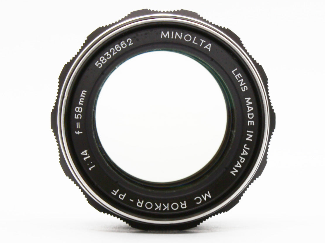 MINOLTA SRT101 SLR 35mm Film Camera MC ROKKOR-PF 58mm f/1.4 Lens JAPAN【VeryGood】