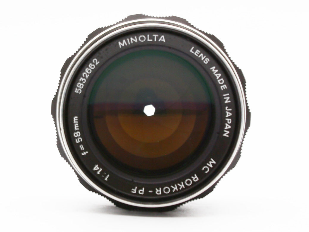 MINOLTA SRT101 SLR 35mm Film Camera MC ROKKOR-PF 58mm f/1.4 Lens JAPAN【VeryGood】