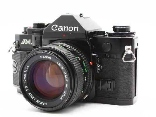 Canon A-1 35mm SLR Camera New FD 50mm f1.4 Lens from JAPAN【Exc+4】