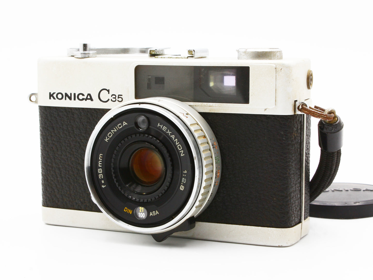 KONICA C35 Rangefinder Film Camera Hexanon 38mm f/2.8 Lens from JAPAN【VeryGood】
