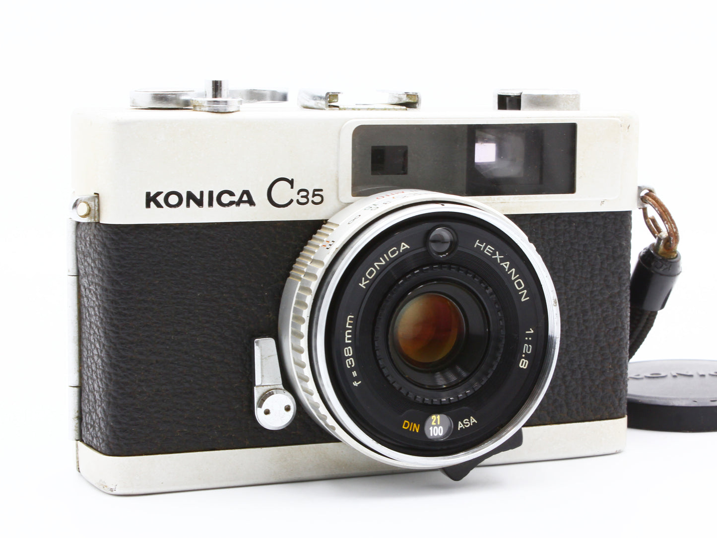 KONICA C35 Rangefinder Film Camera Hexanon 38mm f/2.8 Lens from JAPAN【VeryGood】