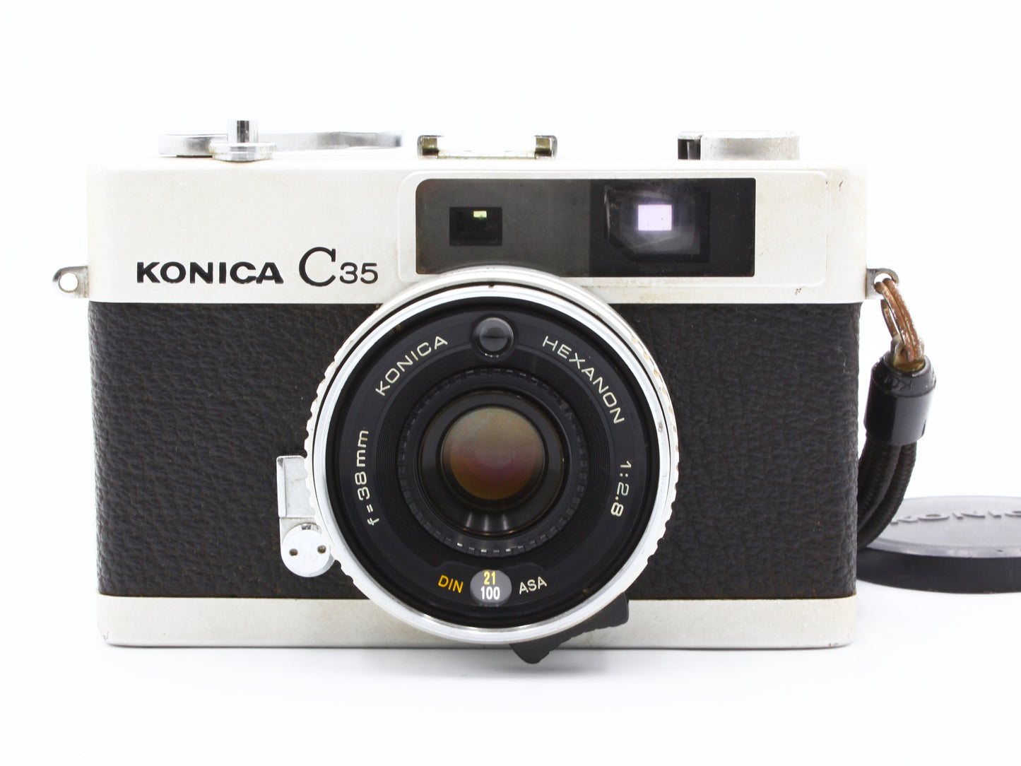 KONICA C35 Rangefinder Film Camera Hexanon 38mm f/2.8 Lens from JAPAN【VeryGood】