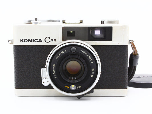 KONICA C35 Rangefinder Film Camera Hexanon 38mm f/2.8 Lens from JAPAN【VeryGood】