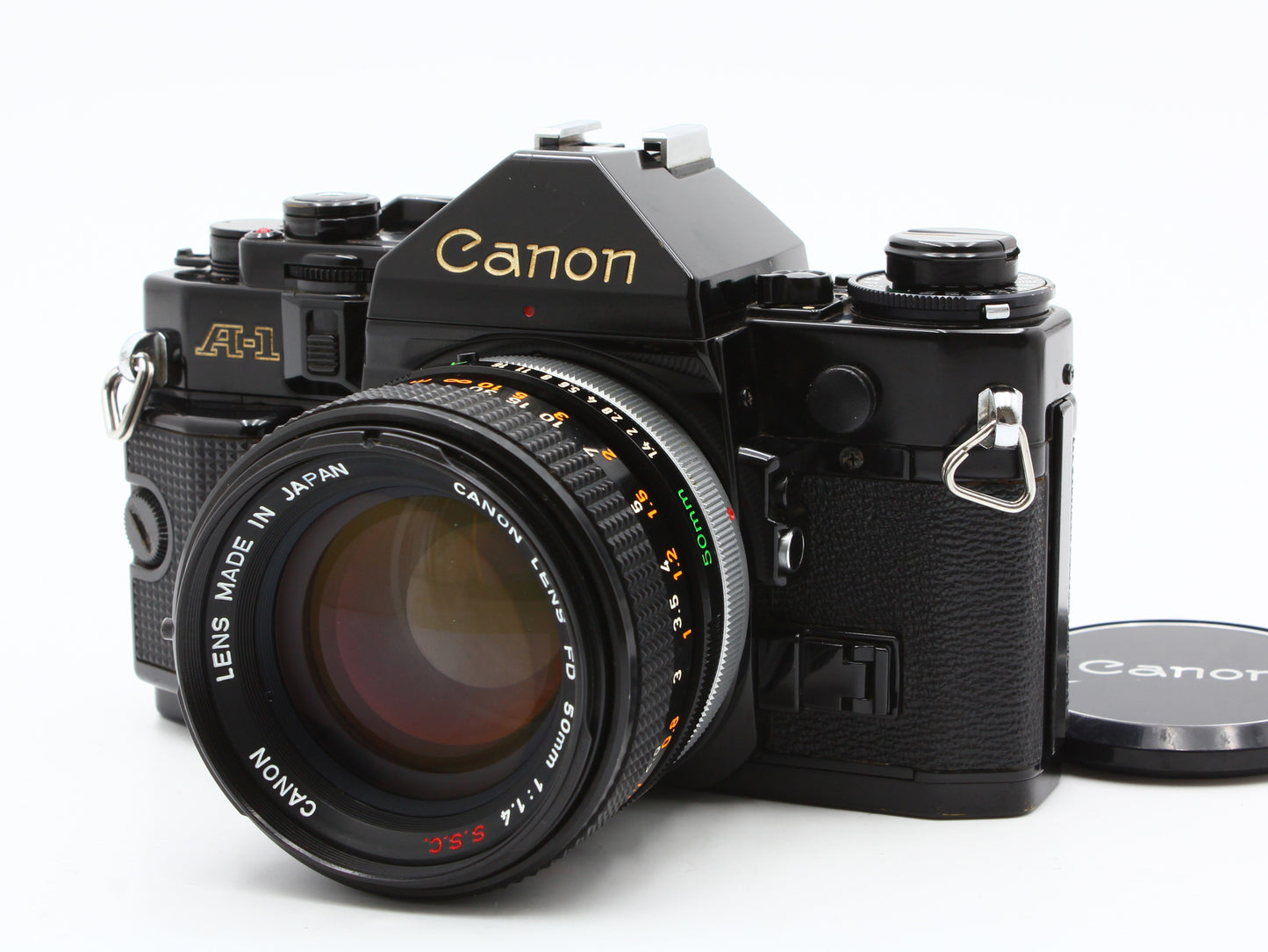 Canon A-1 35mm SLR Film Camera FD 50mm f/1.4 S.S.C. Lens from JAPAN【Exc+4】