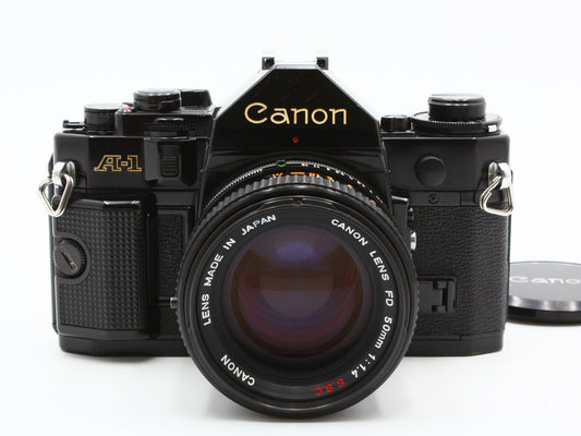 Canon A-1 35mm SLR Film Camera FD 50mm f/1.4 S.S.C. Lens from JAPAN【Exc+4】