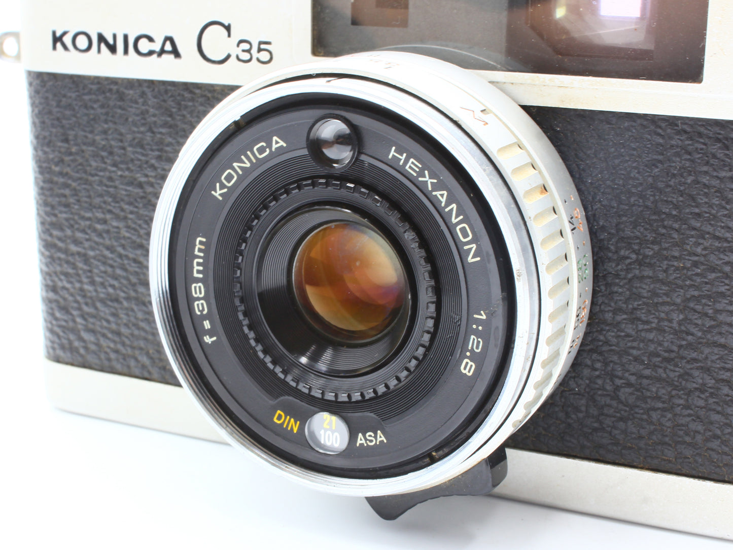 KONICA C35 Rangefinder Film Camera Hexanon 38mm f/2.8 Lens from JAPAN【VeryGood】