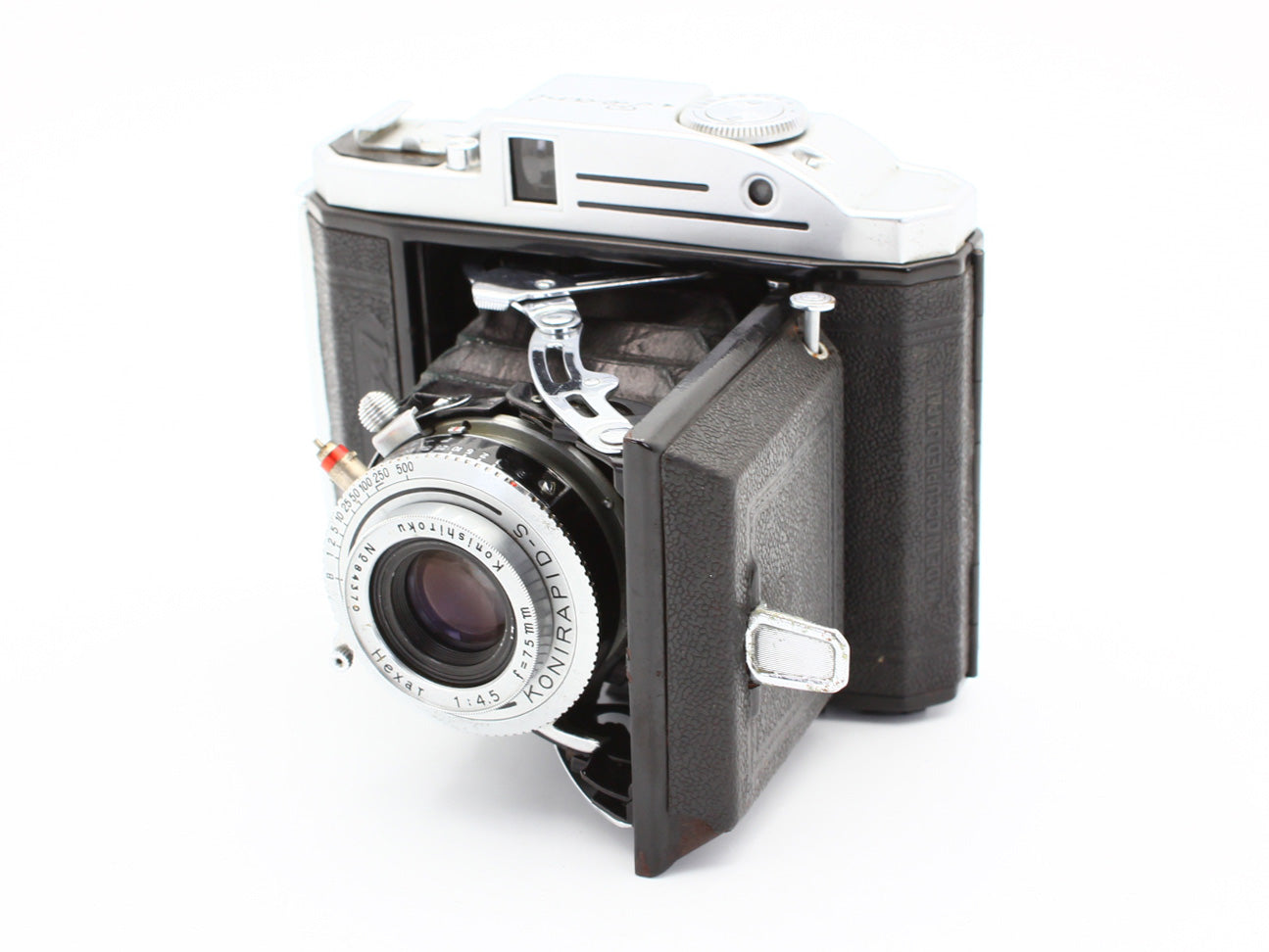 Konishiroku Pearl Rangefinder Film Camera Hexar 75mm f/4.5 from JAPAN 【Exc+3】