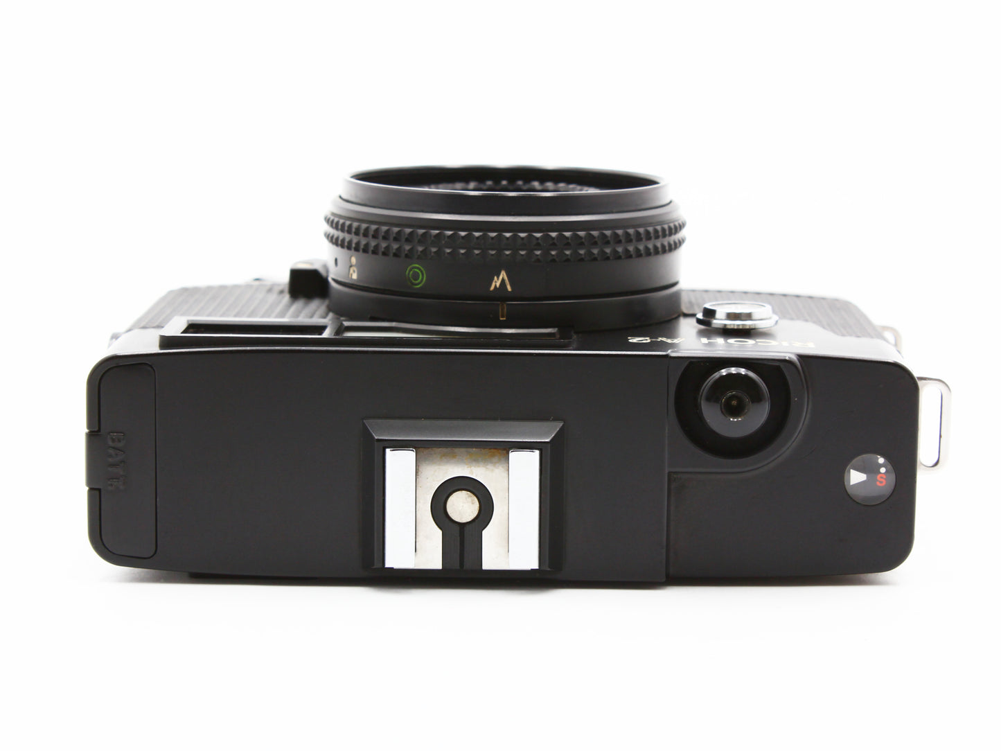 RICOH A-2 35mm Film Camera Black COLOR RIKENON 35mm f/2.8 Lens JAPAN【VeryGood】