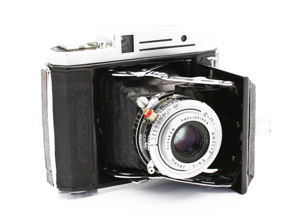 Konishiroku Pearl Rangefinder Film Camera Hexar 75mm f/4.5 from JAPAN 【Exc+3】