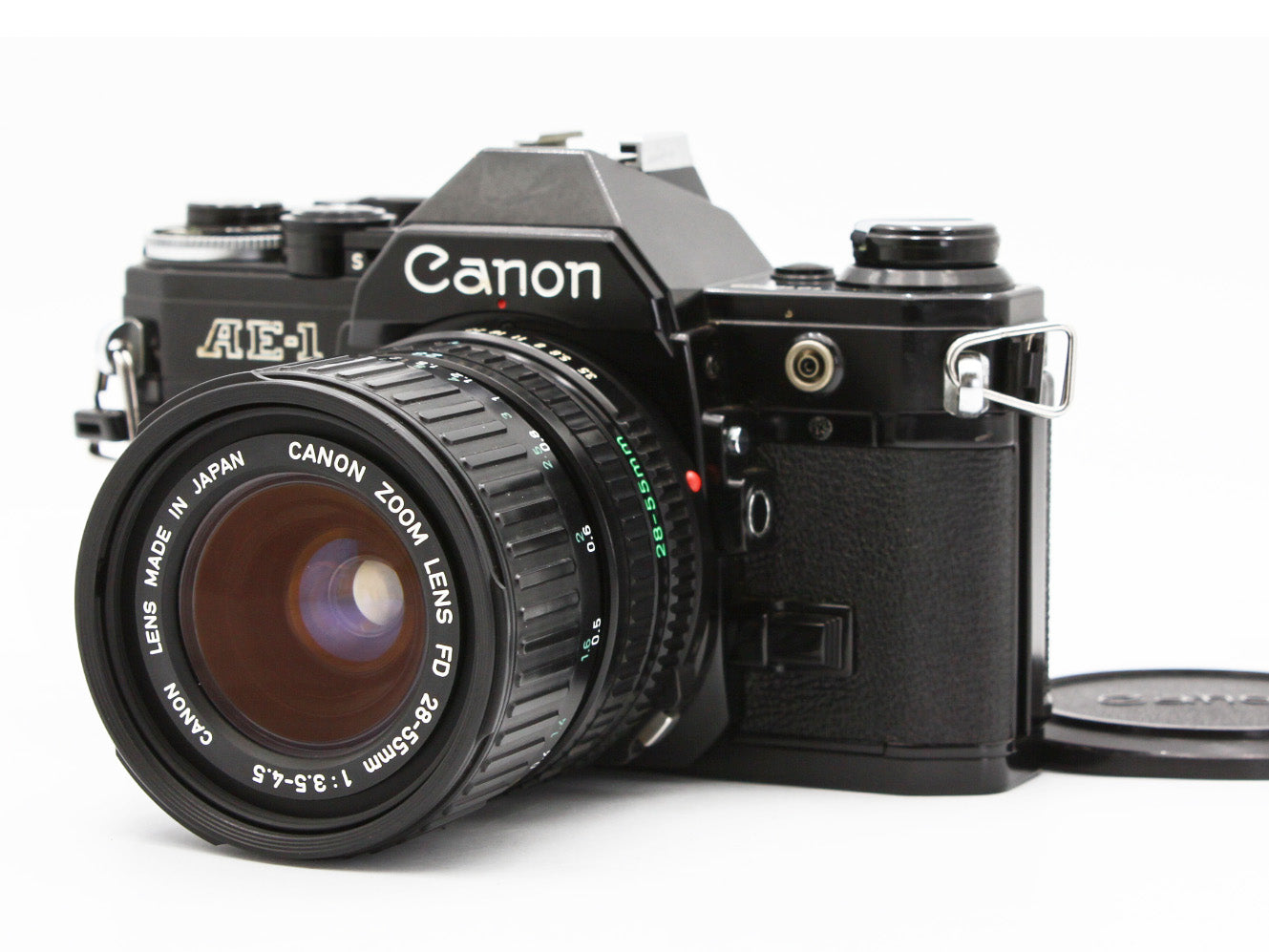 Canon AE-1 SLR 35mm Film Camera New FD 28-55mm f/3.5-4.5 Zoom Lens JAPAN【Exc+4】