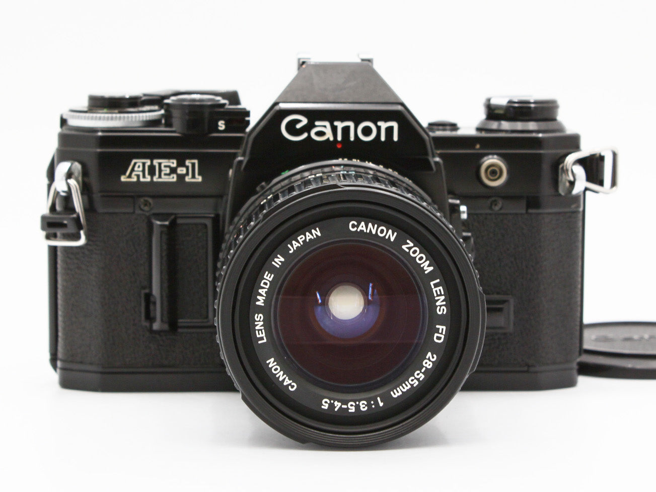 Canon AE-1 SLR 35mm Film Camera New FD 28-55mm f/3.5-4.5 Zoom Lens JAPAN【Exc+4】