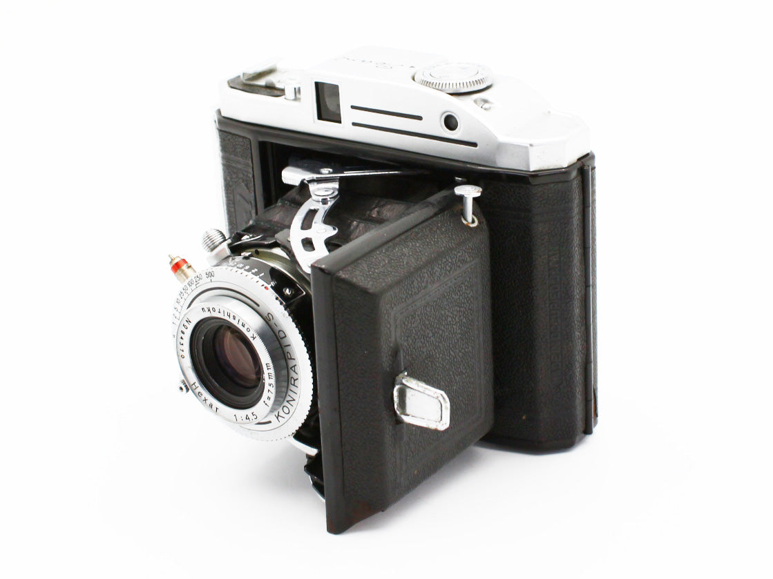 Konishiroku Pearl Rangefinder Film Camera Hexar 75mm f/4.5 from JAPAN 【Exc+3】