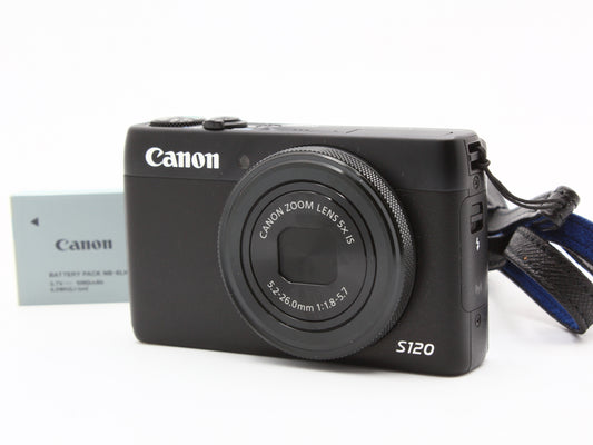 Canon PowerShot S120  Compact Digital Camera Black from JAPAN 【Very Good】