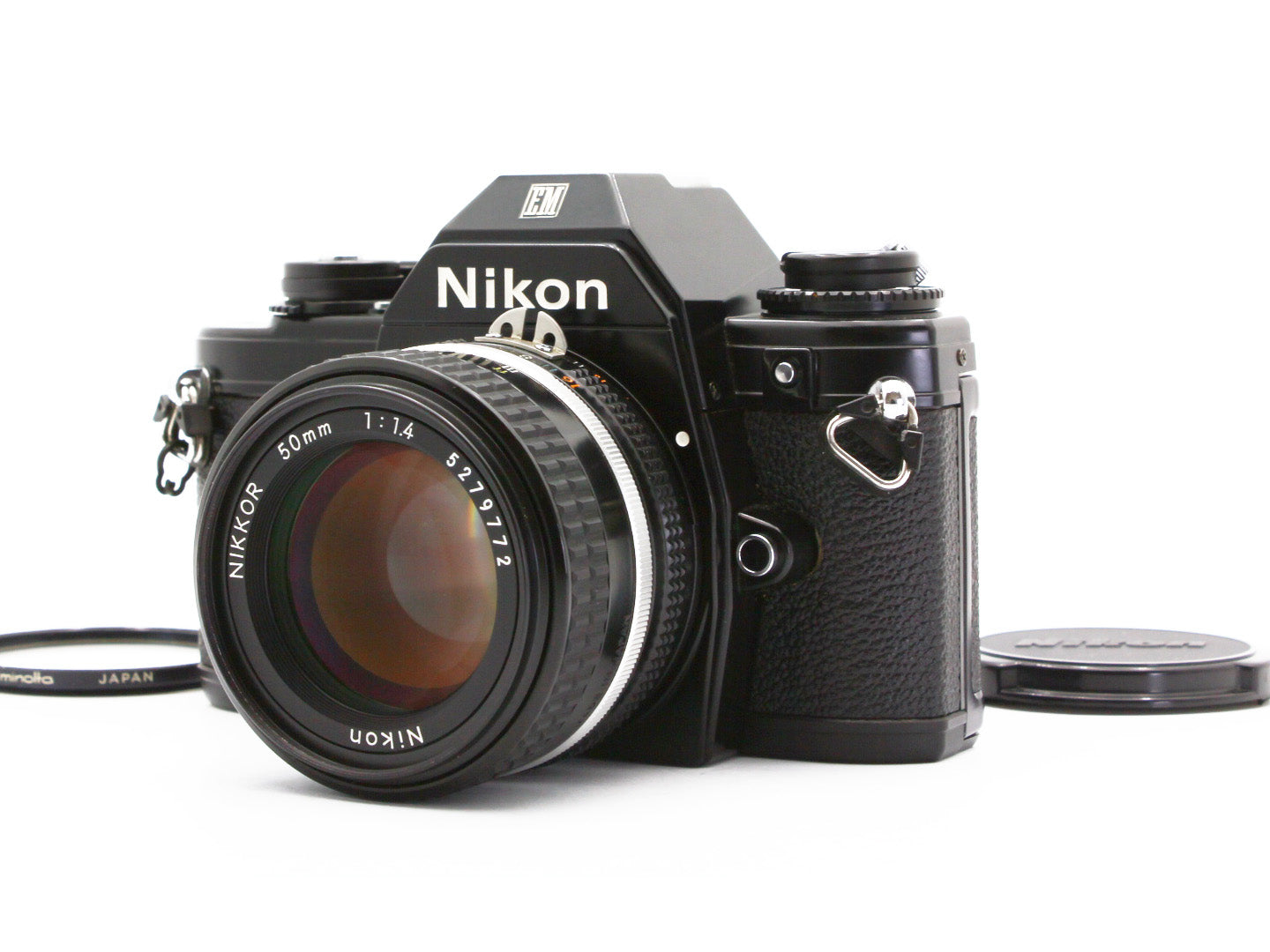 Nikon EM Black 35mm SLR Film Camera NIKKOR 50mm f/1.4 Ai-S Lens JAPAN【Exc+3】