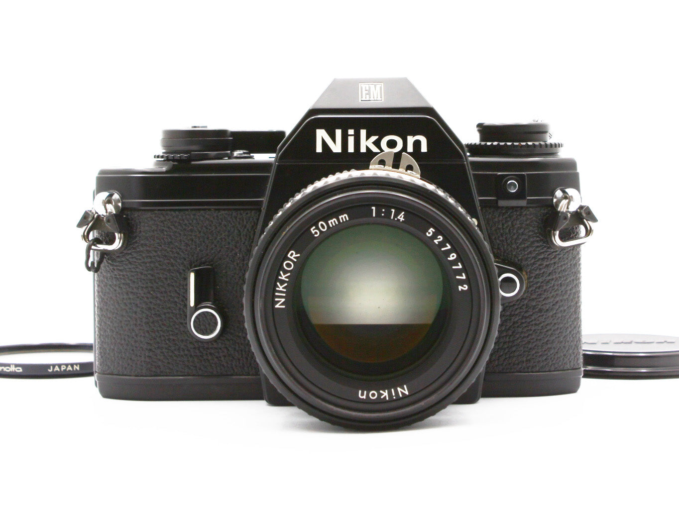 Nikon EM Black 35mm SLR Film Camera NIKKOR 50mm f/1.4 Ai-S Lens JAPAN【Exc+3】