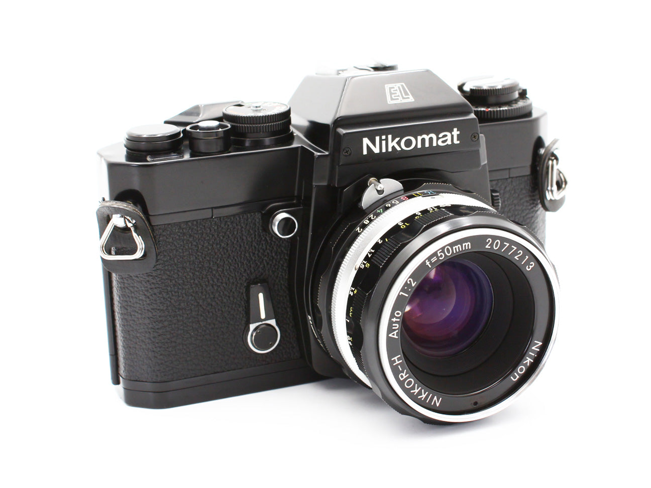 Nikon Nikomat EL 35mm SLR Film Camera NIKKOR-H 50mm f/2 Non-Ai Lens JAPAN【Exc+4】