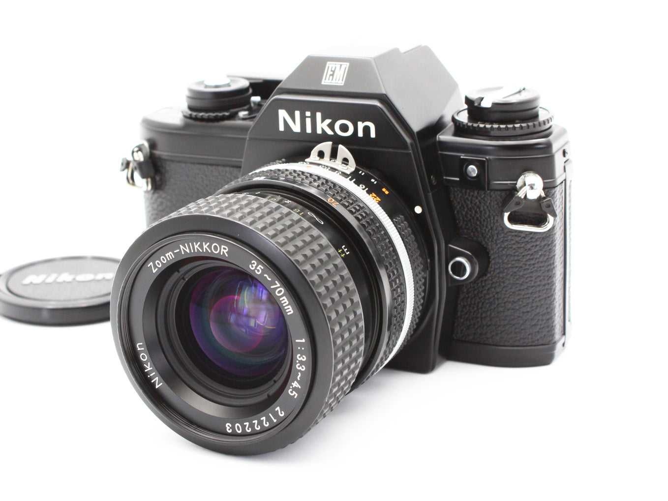 Nikon EM Film Camera Black Zoom-Nikkor 35-70mm f/3.3-4.5 Ai-s Lens JAPAN【Exc+4】