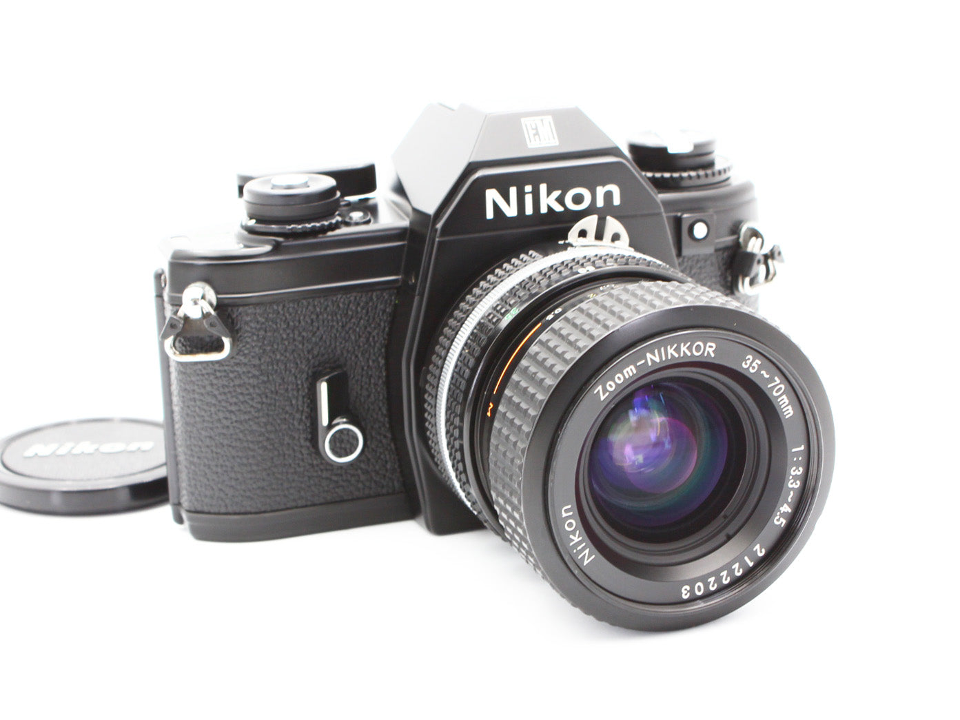 Nikon EM Film Camera Black Zoom-Nikkor 35-70mm f/3.3-4.5 Ai-s Lens JAPAN【Exc+4】