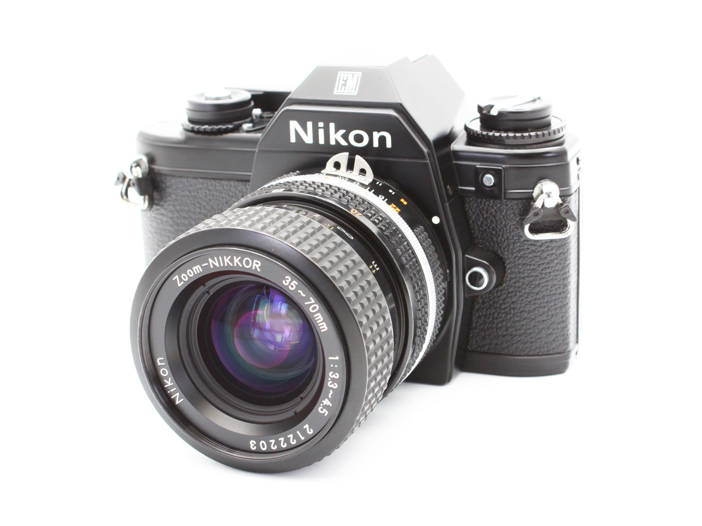 Nikon EM Film Camera Black Zoom-Nikkor 35-70mm f/3.3-4.5 Ai-s Lens JAPAN【Exc+4】