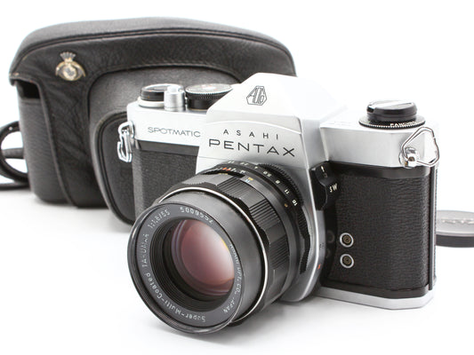 Asahi PENTAX SP SPOTMATIC Film Camera Super-Takumar 55mm f/1.8 Lens JAPAN【Exc+4】