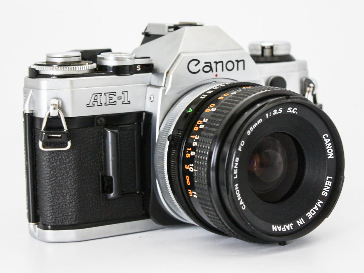 Canon AE-1 SLR 35mm Film Camera FD 35mm f/3.5 s.c. Lens from JAPAN【Exc+4】