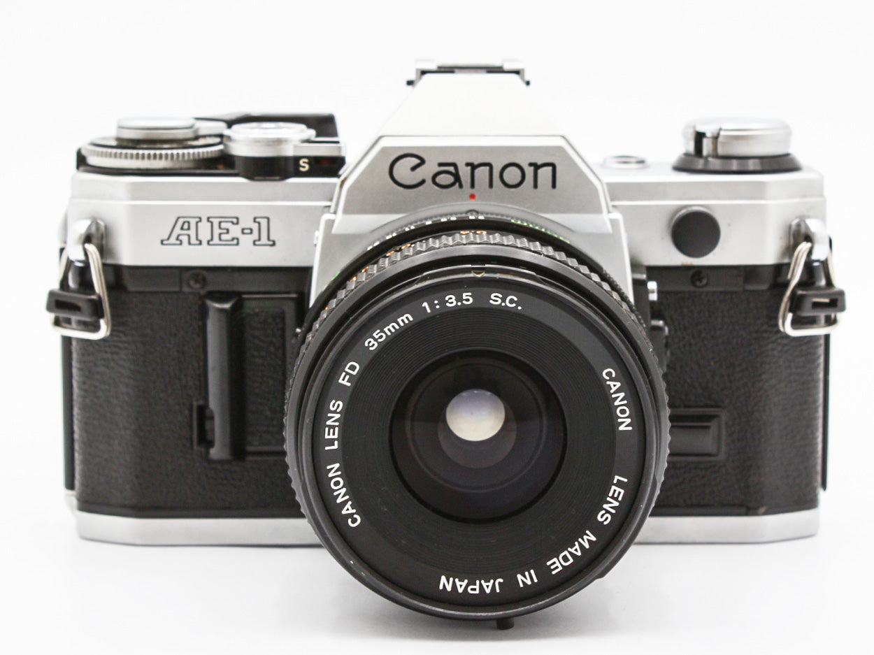Canon AE-1 SLR 35mm Film Camera FD 35mm f/3.5 s.c. Lens from JAPAN【Exc+4】