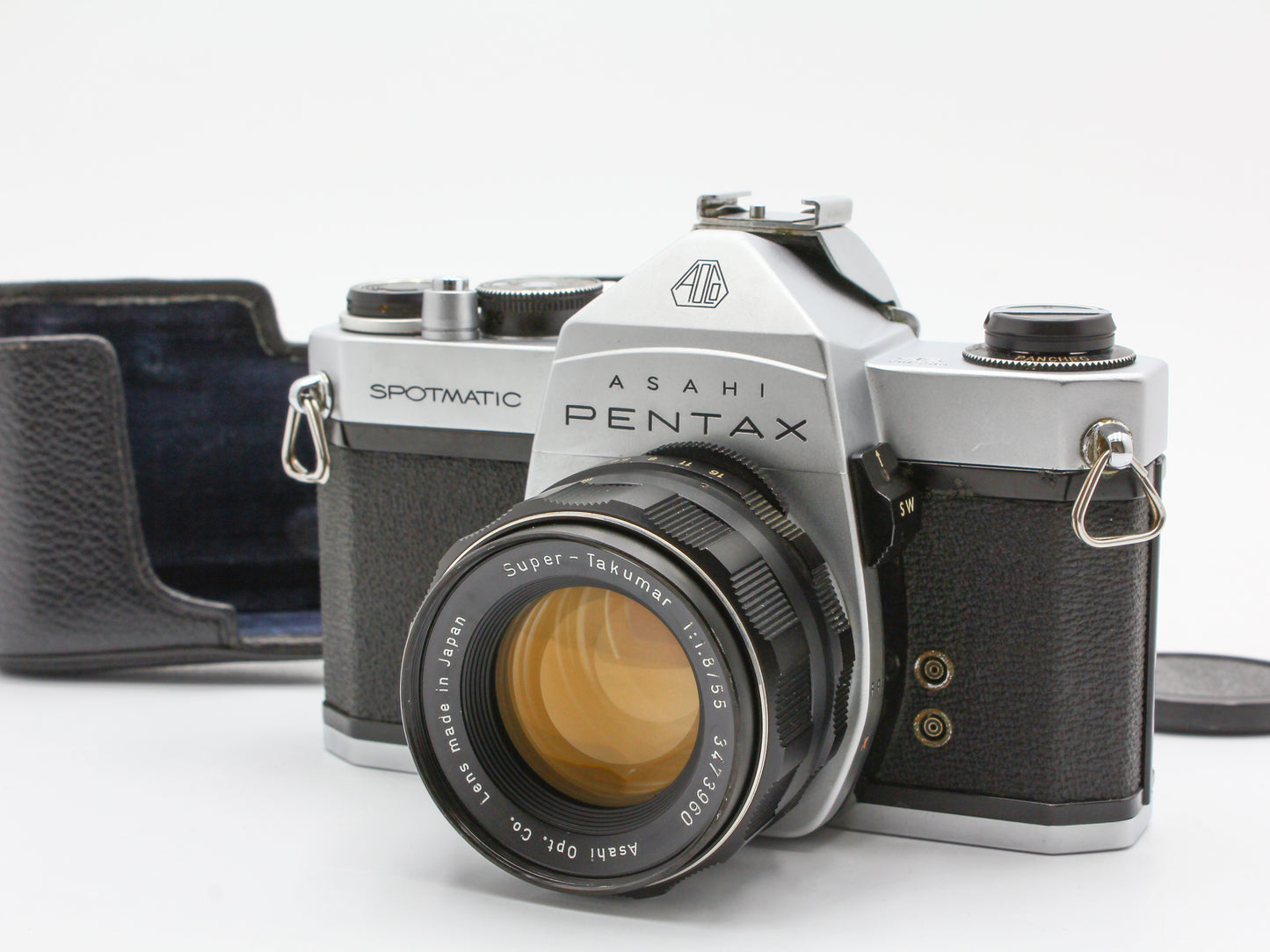 Asahi PENTAX SP SPOTMATIC Film Camera Super-Takumar 55mm f/1.8 Lens JAPAN【Exc+5】