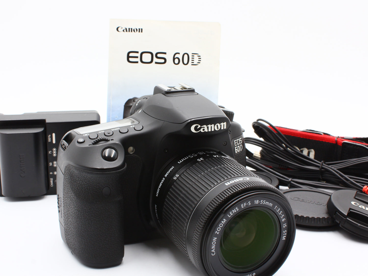 Canon EOS 60D DSLR Camera EF-S 18-55mm f/3.5-5.6 IS STM Lens JAPAN【Very Good】