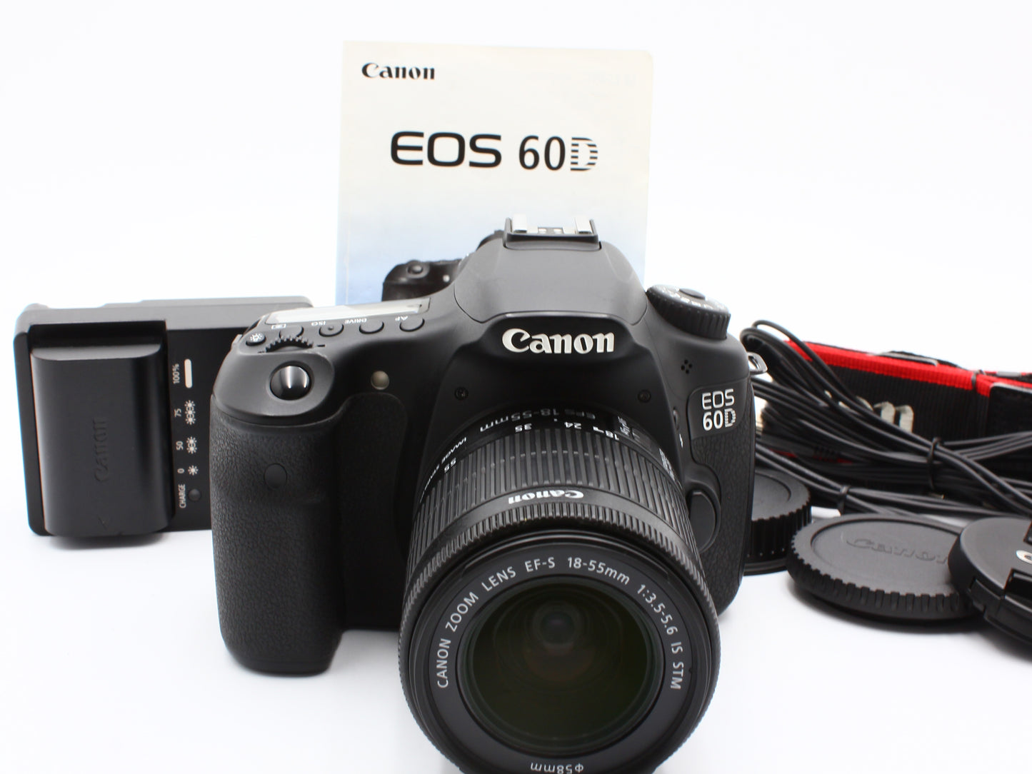 Canon EOS 60D DSLR Camera EF-S 18-55mm f/3.5-5.6 IS STM Lens JAPAN【Very Good】