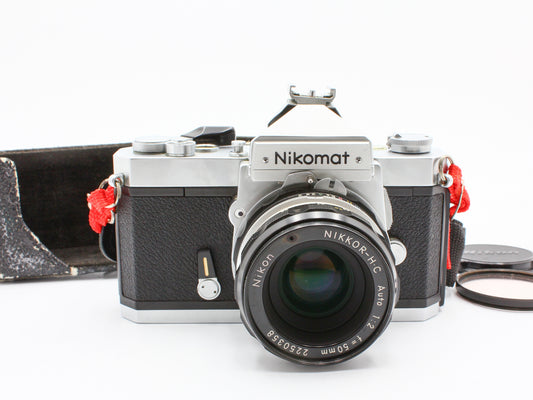 Nikon Nikomat FTN Silver 35mm SLR Film Camera Nikkor-H·C 50mm F2 Lens【Very Good】