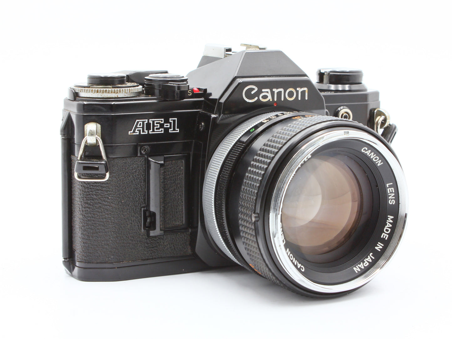 Canon AE-1 Black 35mm SLR Film Camera FD 50mm f/1.4 Lens【Very Good】