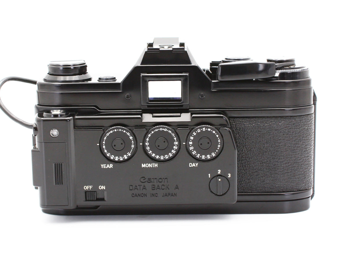 Canon AE-1 35mm SLR Film Camera  Black Body Date Back A from JAPAN【Exc+5】