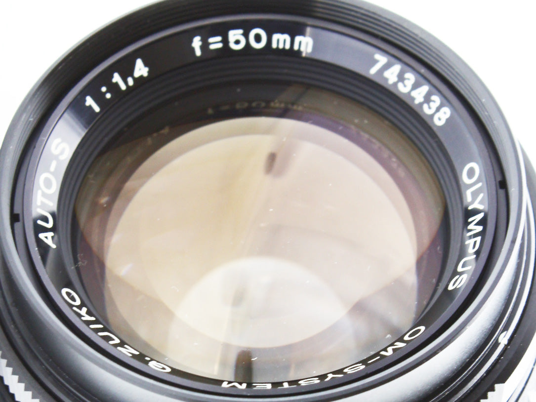 OLYMPUS OM-System G.ZUIKO AUTO-S 50mm f/1.4 MF Lens from JAPAN【Exc+4】