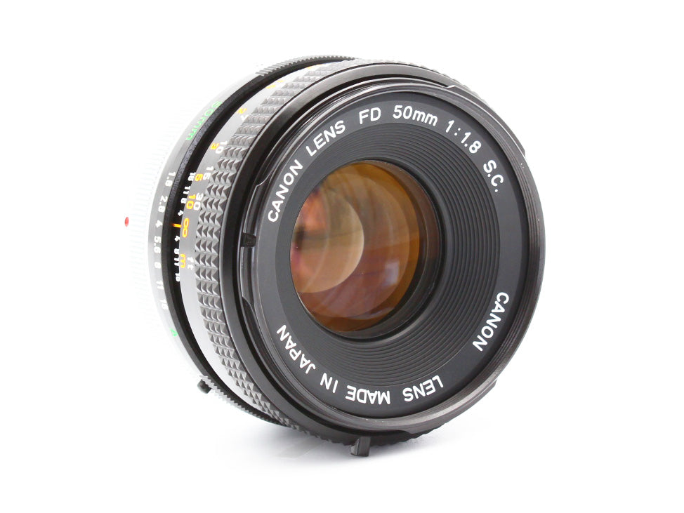 Canon AE-1 SLR Film Camera BLACK  FD 50mm f/1.8 S.C Lens from JAPAN 【Exc+4】