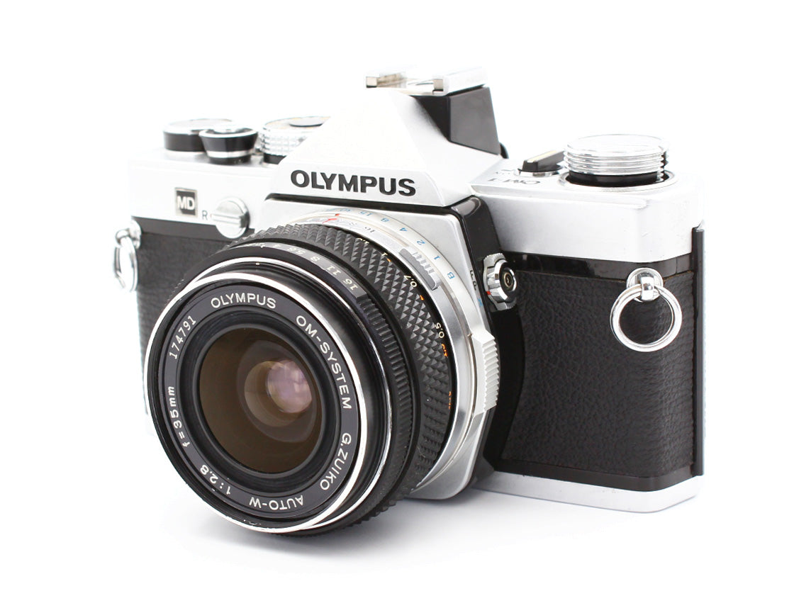 Olympus OM-1 MD 35mm SLR Film Camera G.Zuiko Auto-W 35mm f/2.8 Lens JAPAN【Exc+3】