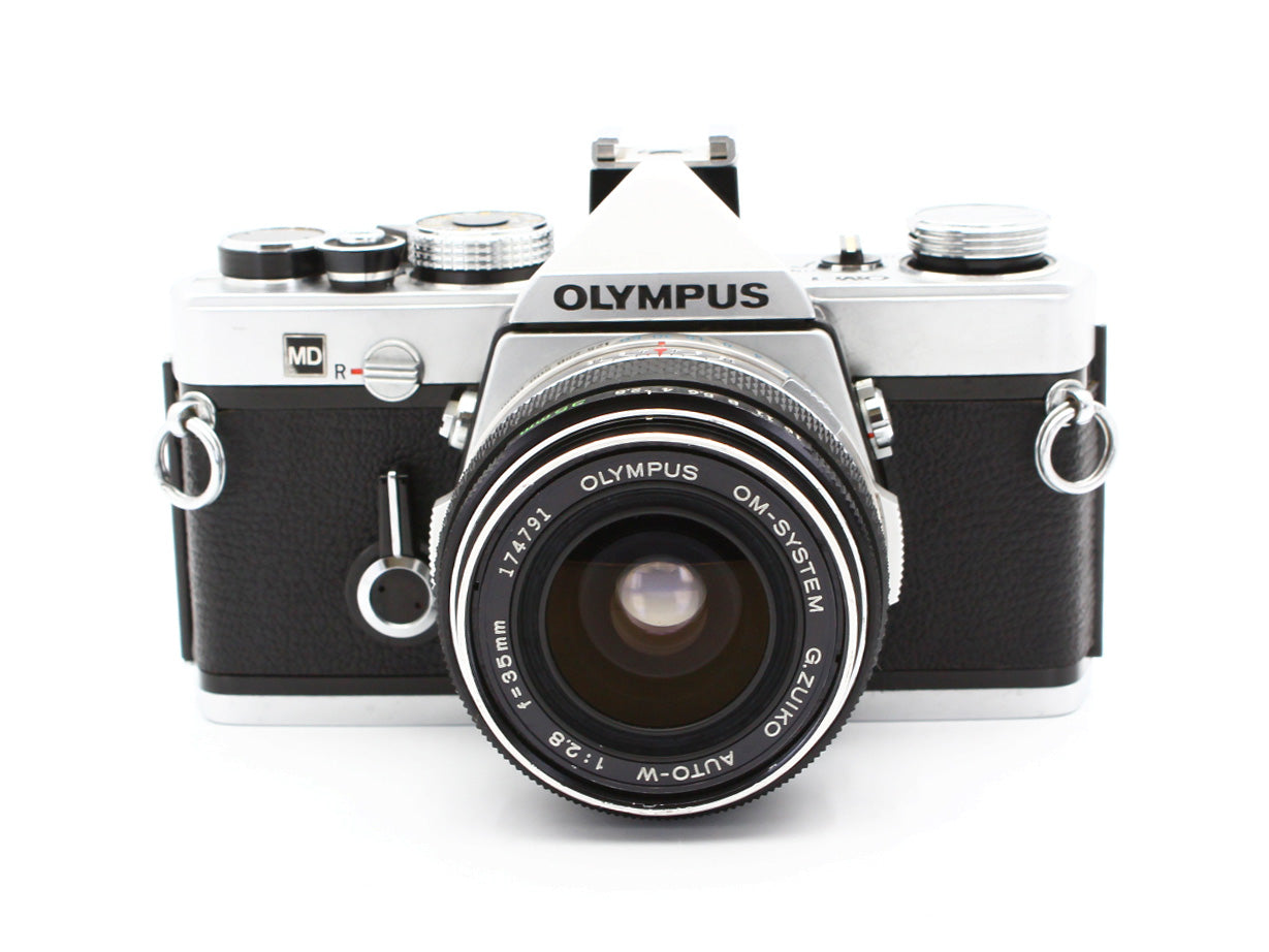 Olympus OM-1 MD 35mm SLR Film Camera G.Zuiko Auto-W 35mm f/2.8 Lens JAPAN【Exc+3】