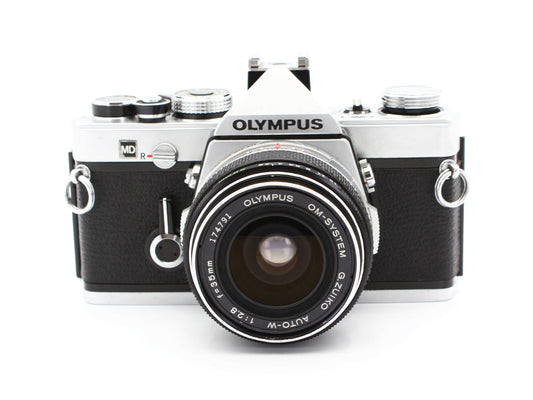 Olympus OM-1 MD 35mm SLR Film Camera G.Zuiko Auto-W 35mm f/2.8 Lens JAPAN【Exc+3】