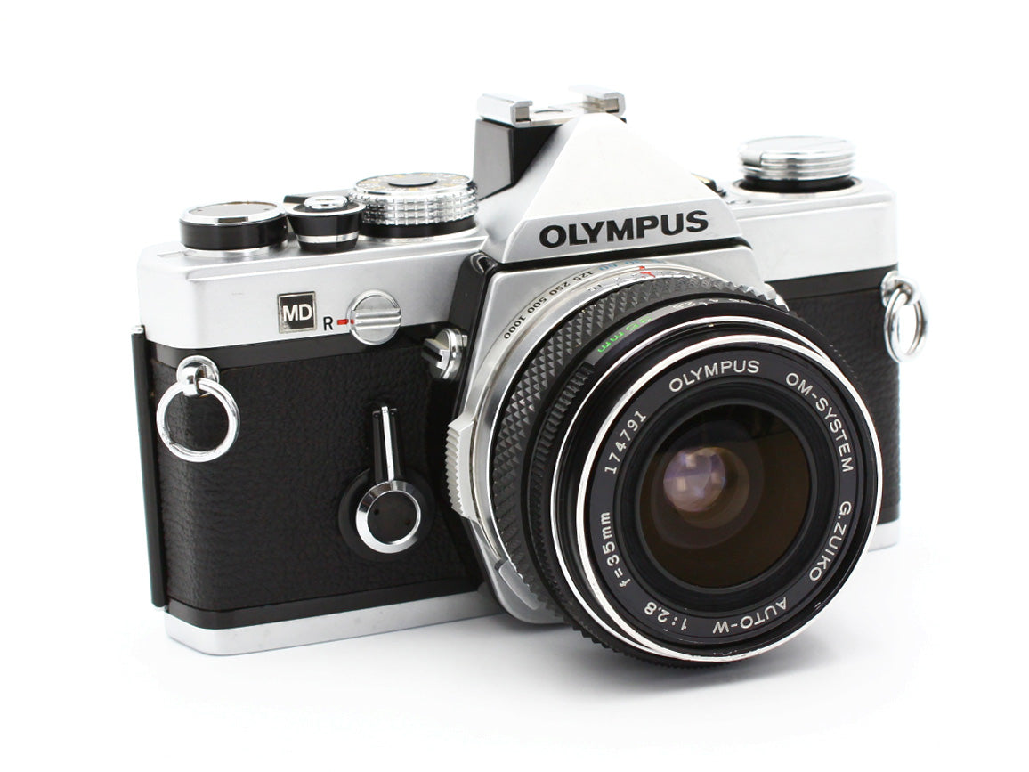 Olympus OM-1 MD 35mm SLR Film Camera G.Zuiko Auto-W 35mm f/2.8 Lens JAPAN【Exc+3】